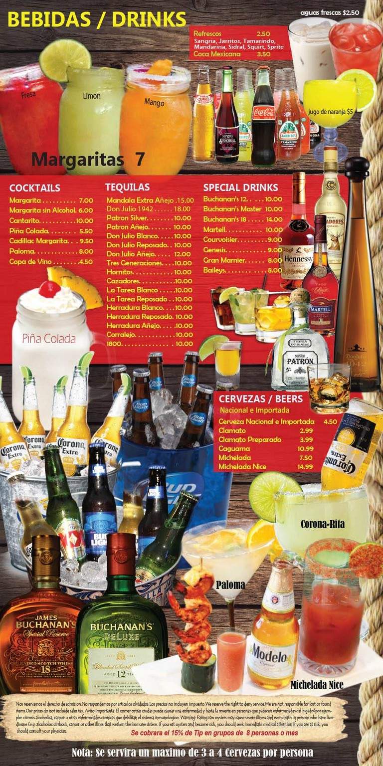 Mariscos Los Corales - Santa Ana, CA menu_pic