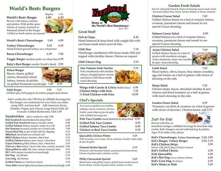 Knowlwood Restaurant - Santa Ana, CA menu_pic