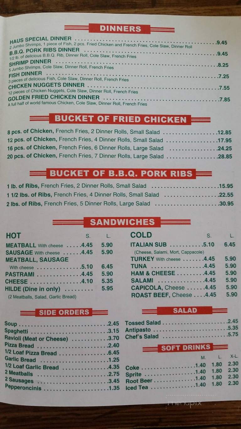 Haus Of Pizza - Garden Grove, CA menu_pic