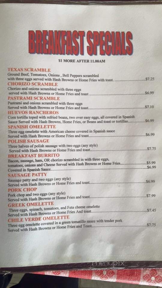 Red Hill Cafe - Santa Ana, CA menu_pic