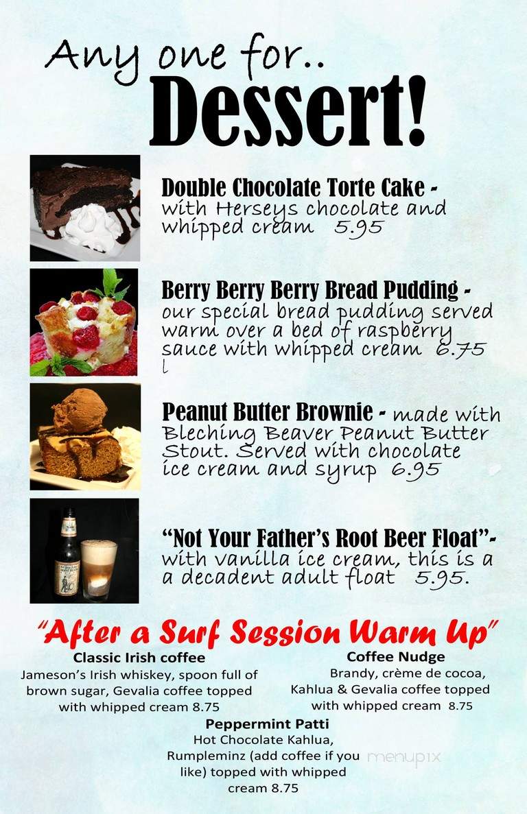 Longboard Restaurant & Pub - Huntington Beach, CA menu_pic