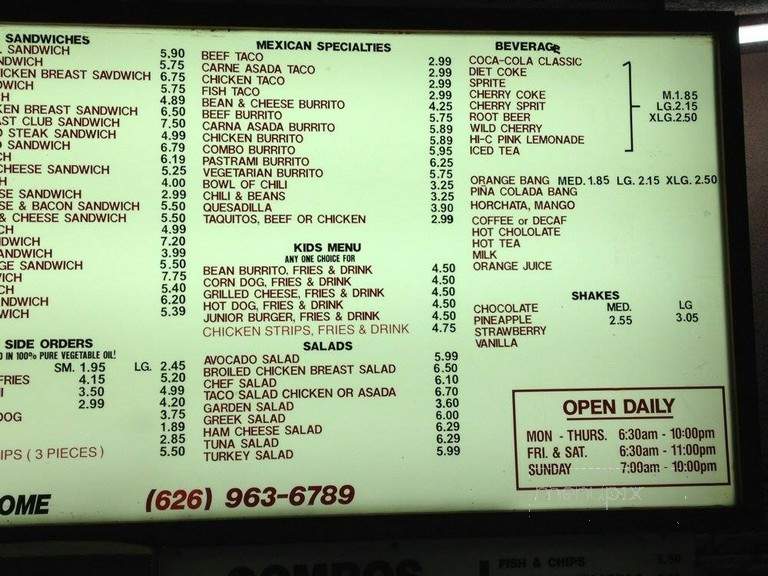 Angelos Burgers - Glendora, CA menu_pic