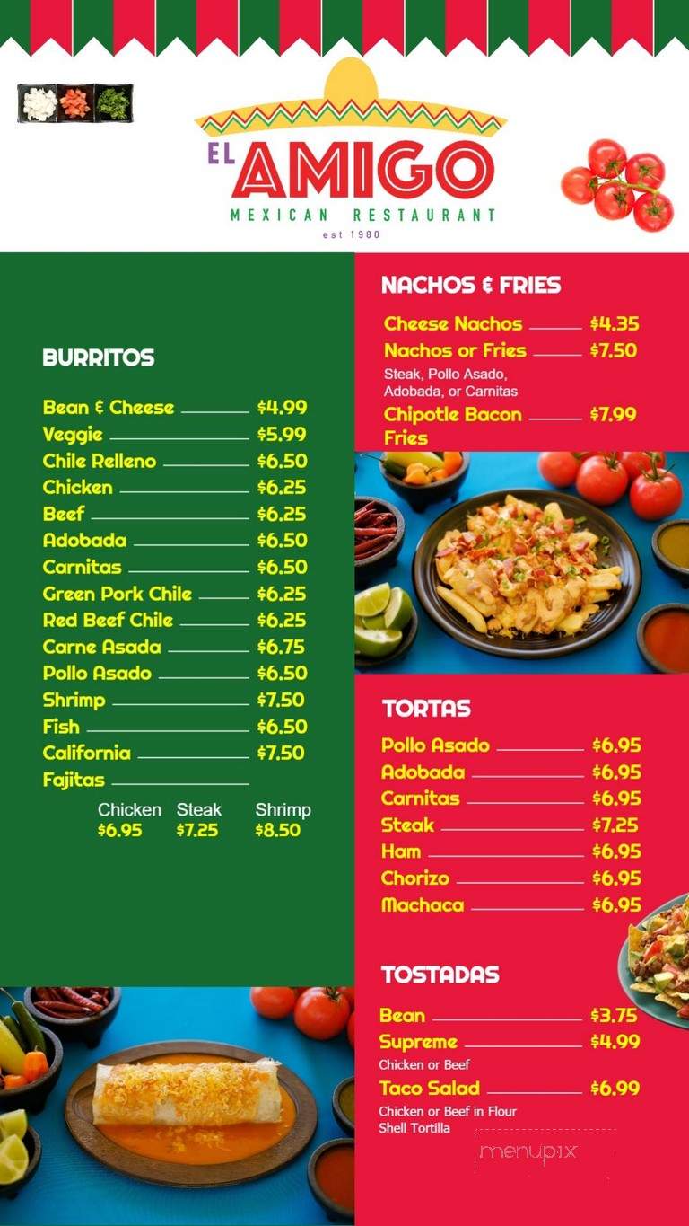 El Amigo Restaurant - Glendora, CA menu_pic