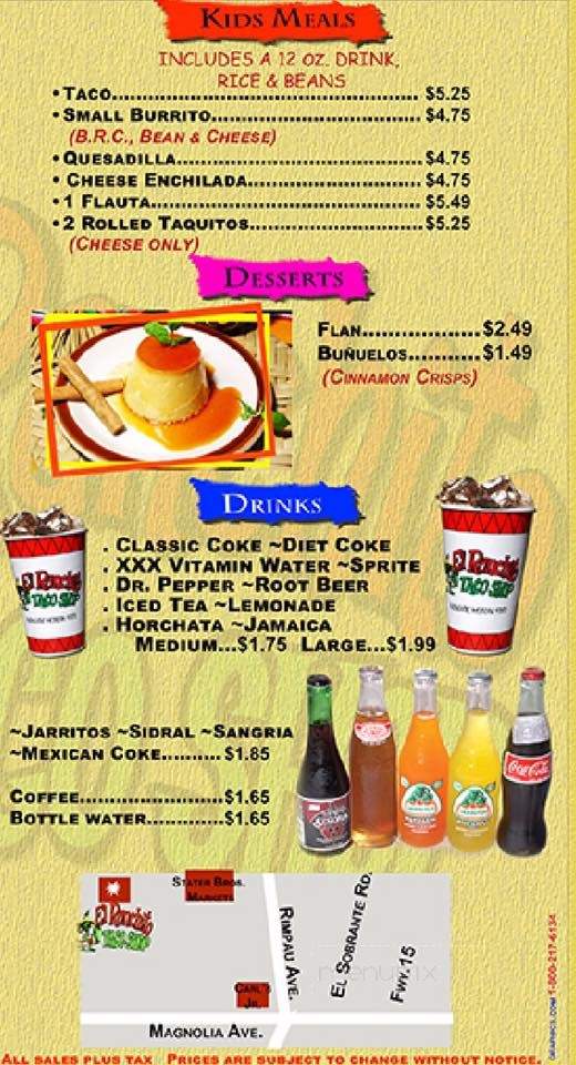 El Ranchito Mexican Restaurant - Santa Ana, CA menu_pic