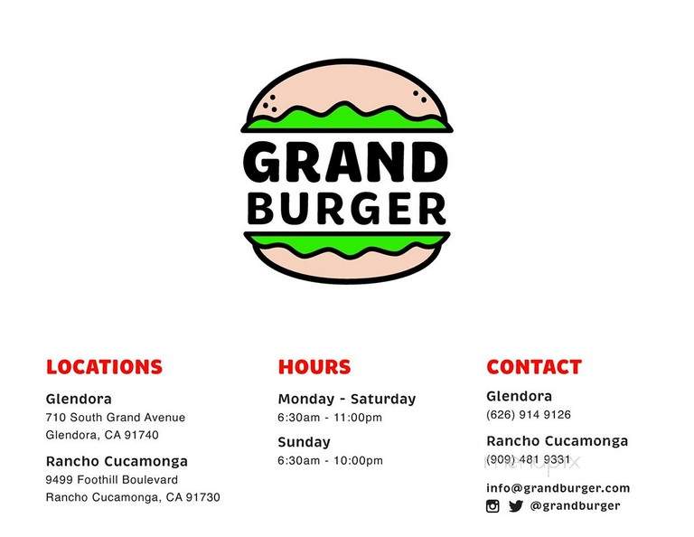 Grand Burger - Glendora, CA