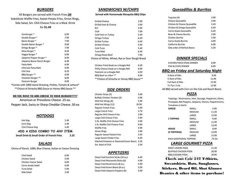 Cafe 247 - Lucerne Valley, CA menu_pic