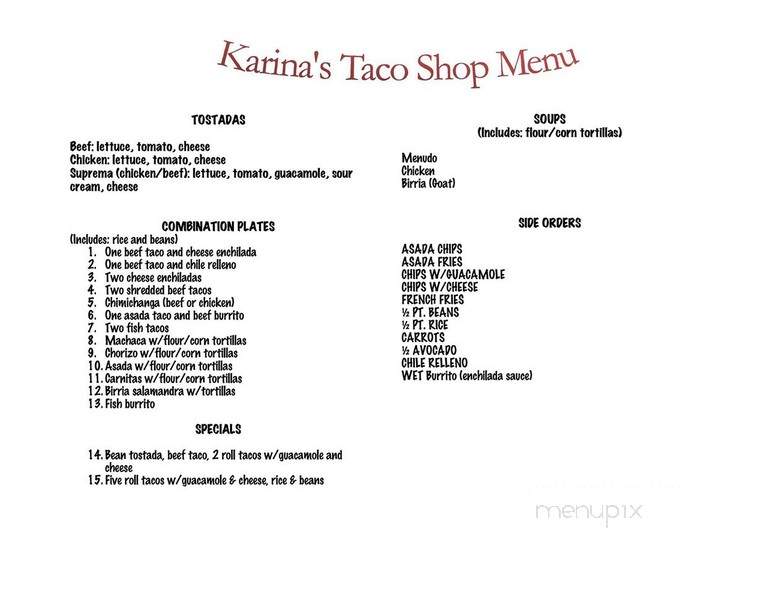 Karina's Taco Shop - Encinitas, CA