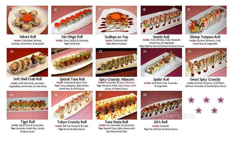 Sakura Bana Sushi Bar - Encinitas, CA menu_pic