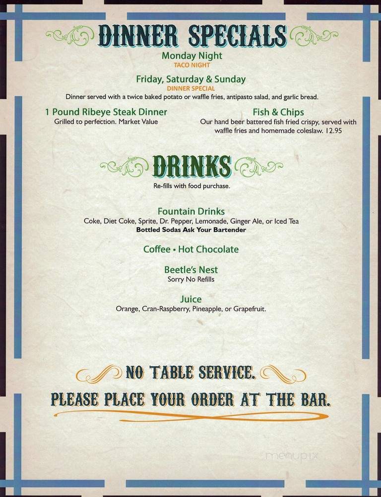 Yodeler - Wrightwood, CA menu_pic