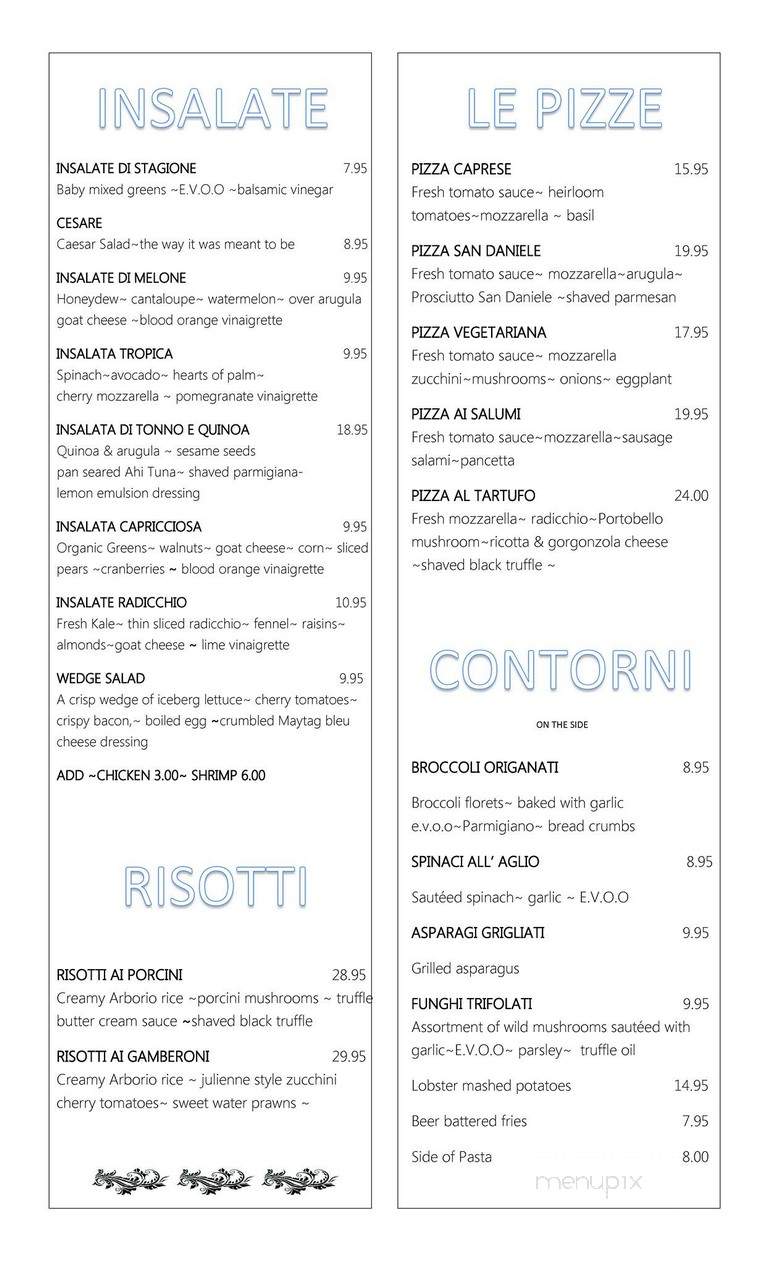 Osteria Panevino - San Diego, CA menu_pic