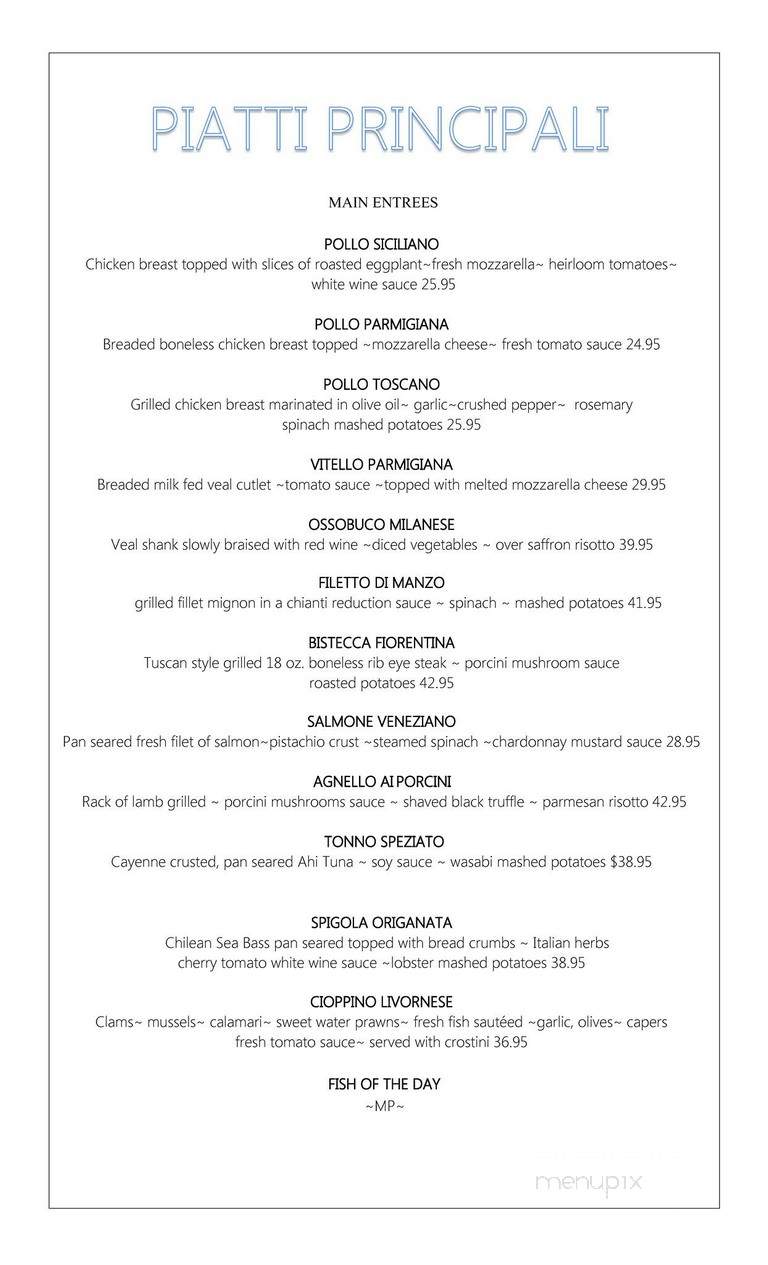 Osteria Panevino - San Diego, CA menu_pic