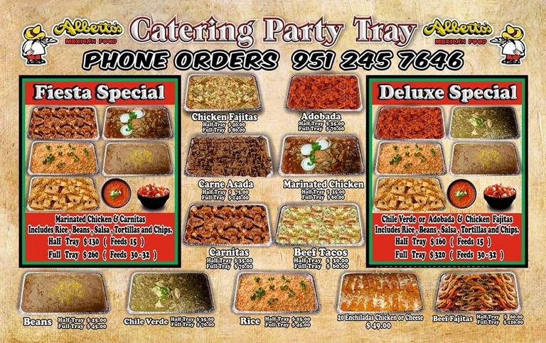 Alberto's Mexican Food - Escondido, CA menu_pic