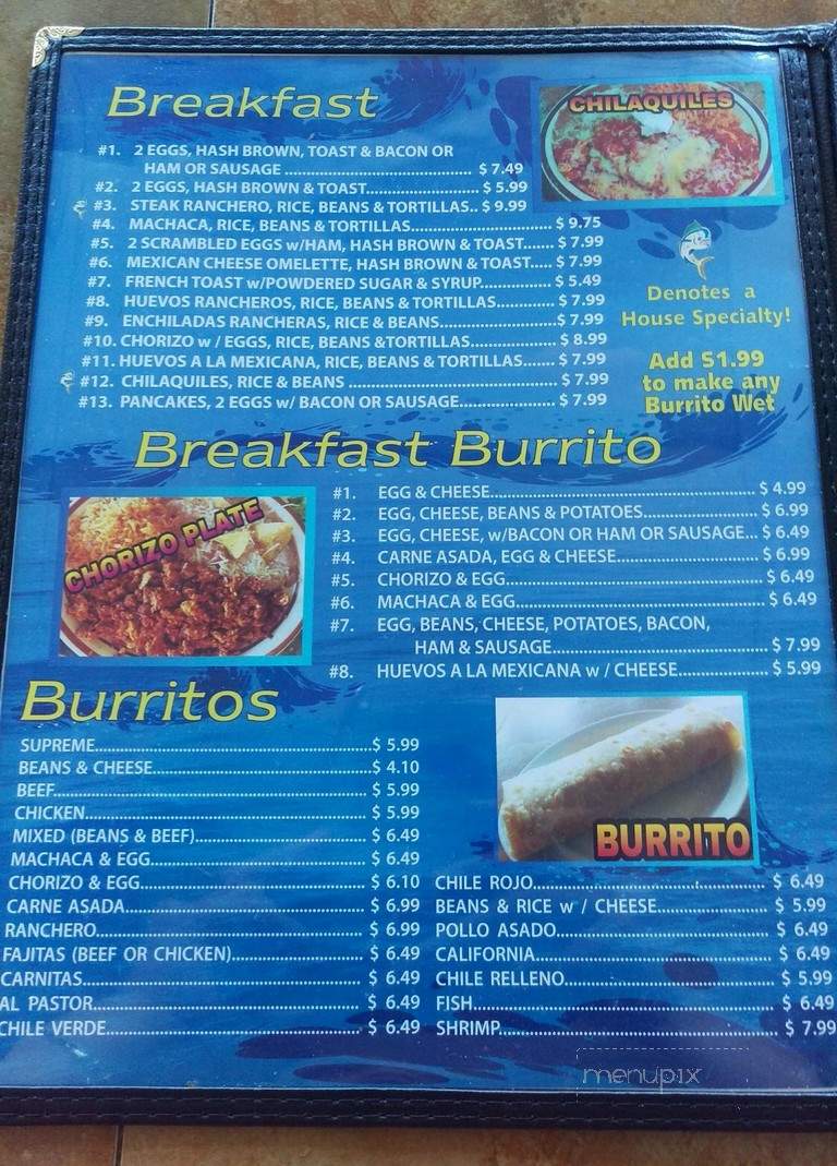 El Dorado - Chula Vista, CA menu_pic