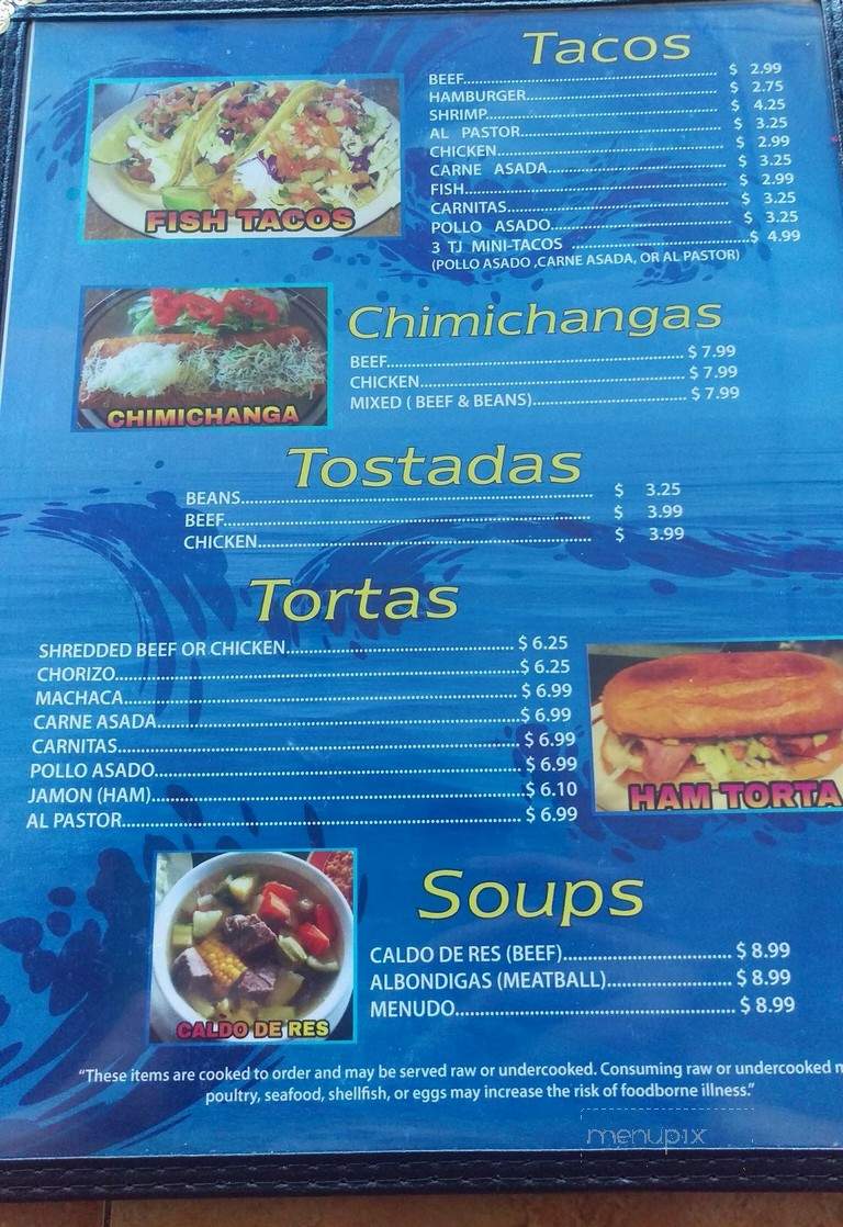 El Dorado - Chula Vista, CA menu_pic