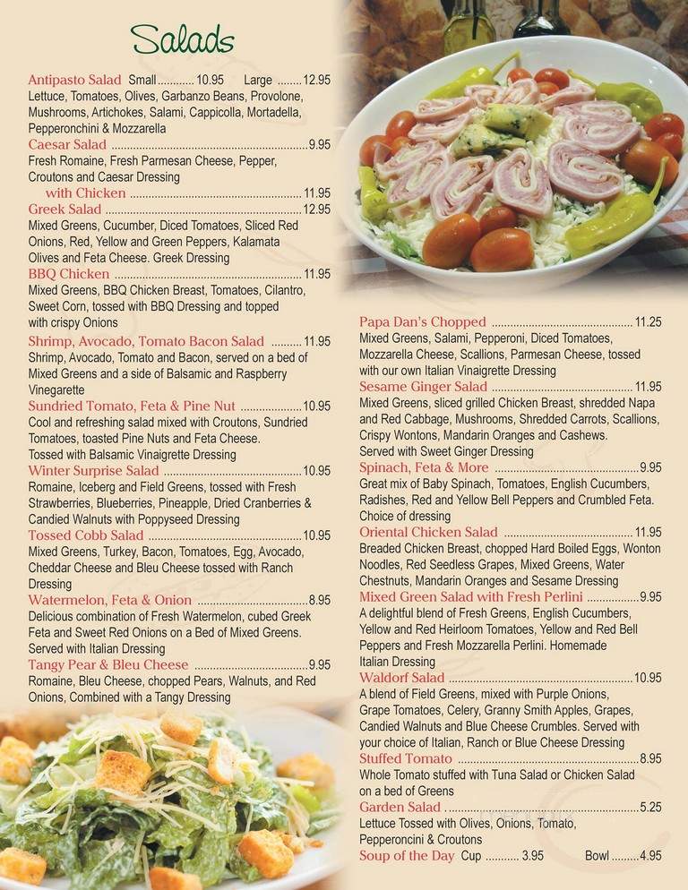 Papa Dan's Pizza & Pasta - Palm Desert, CA menu_pic