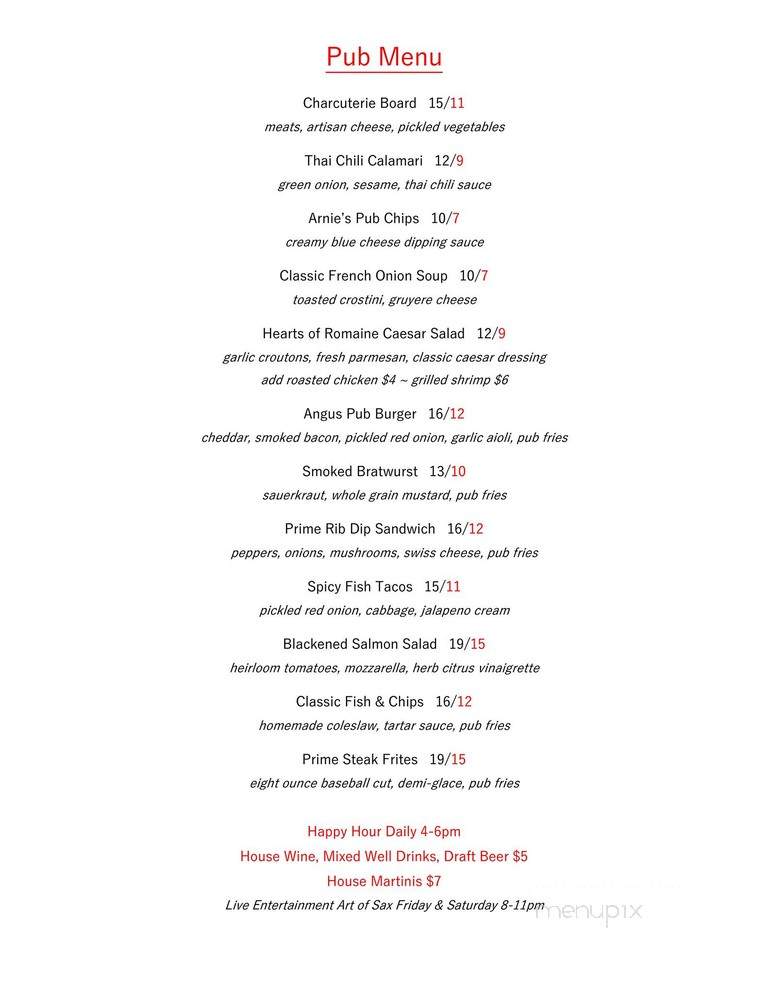 Arnold Palmer's Restaurant - La Quinta, CA menu_pic