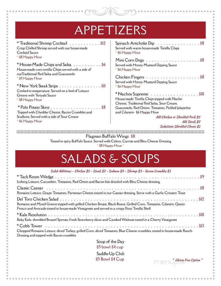 Tack Room Tavern - Indio, CA menu_pic