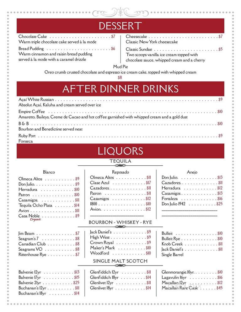 Tack Room Tavern - Indio, CA menu_pic
