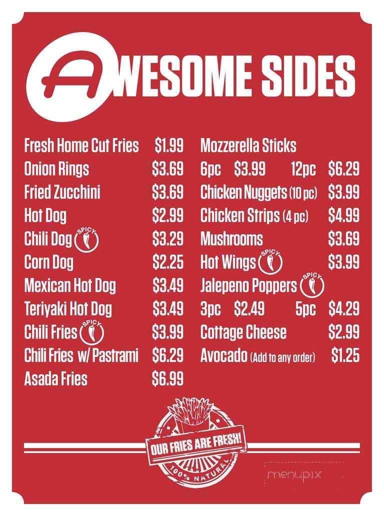 Andy's Burgers - Coachella, CA menu_pic