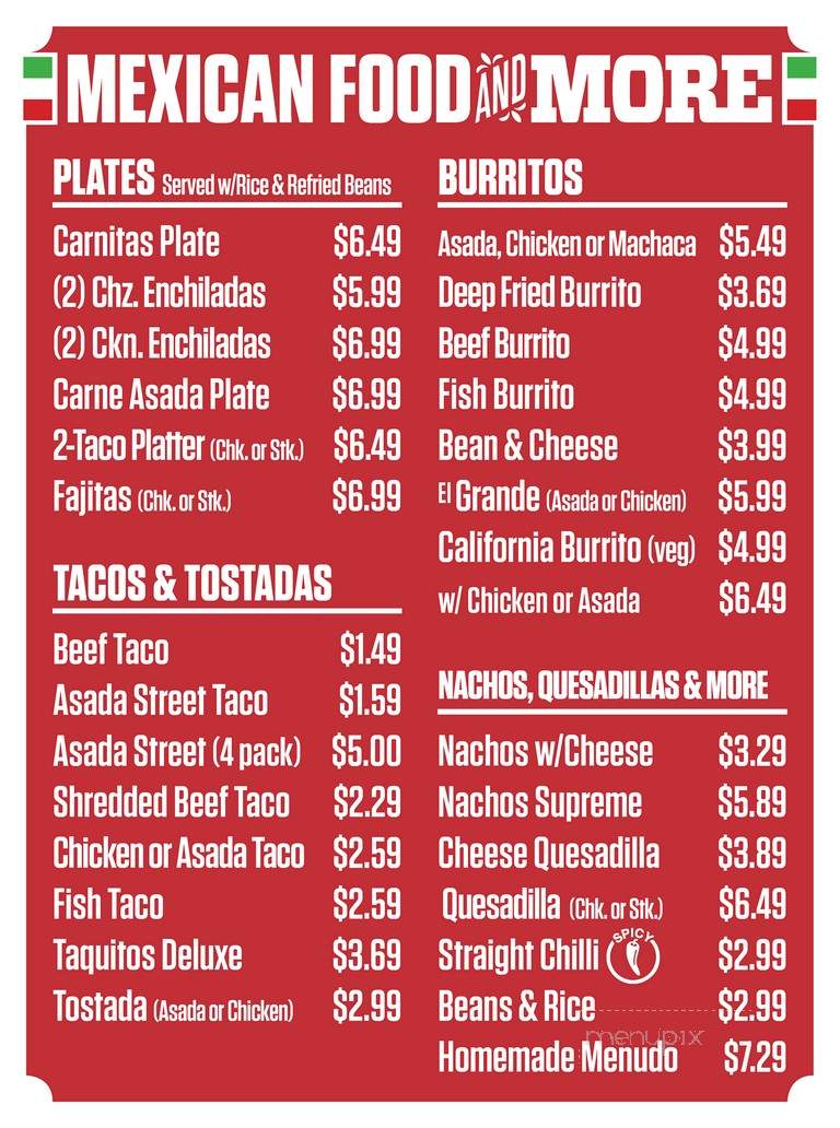 Andy's Burgers - Coachella, CA menu_pic