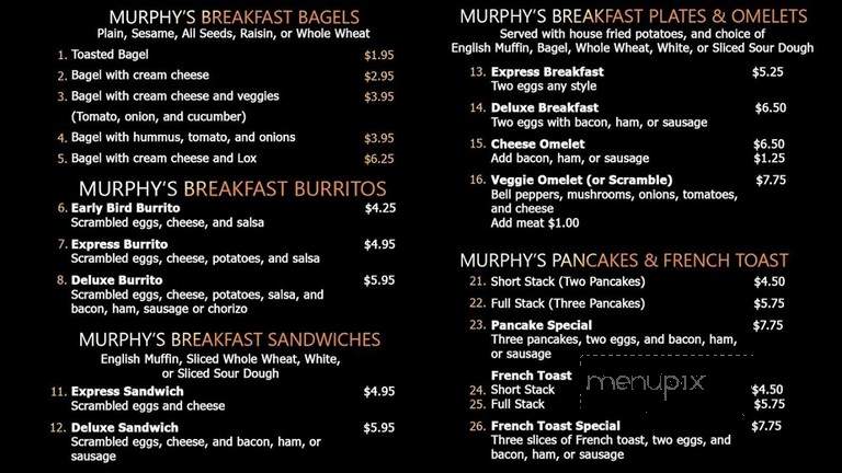Murphys Deli - Walnut Creek, CA menu_pic