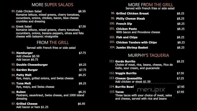 Murphys Deli - Walnut Creek, CA menu_pic