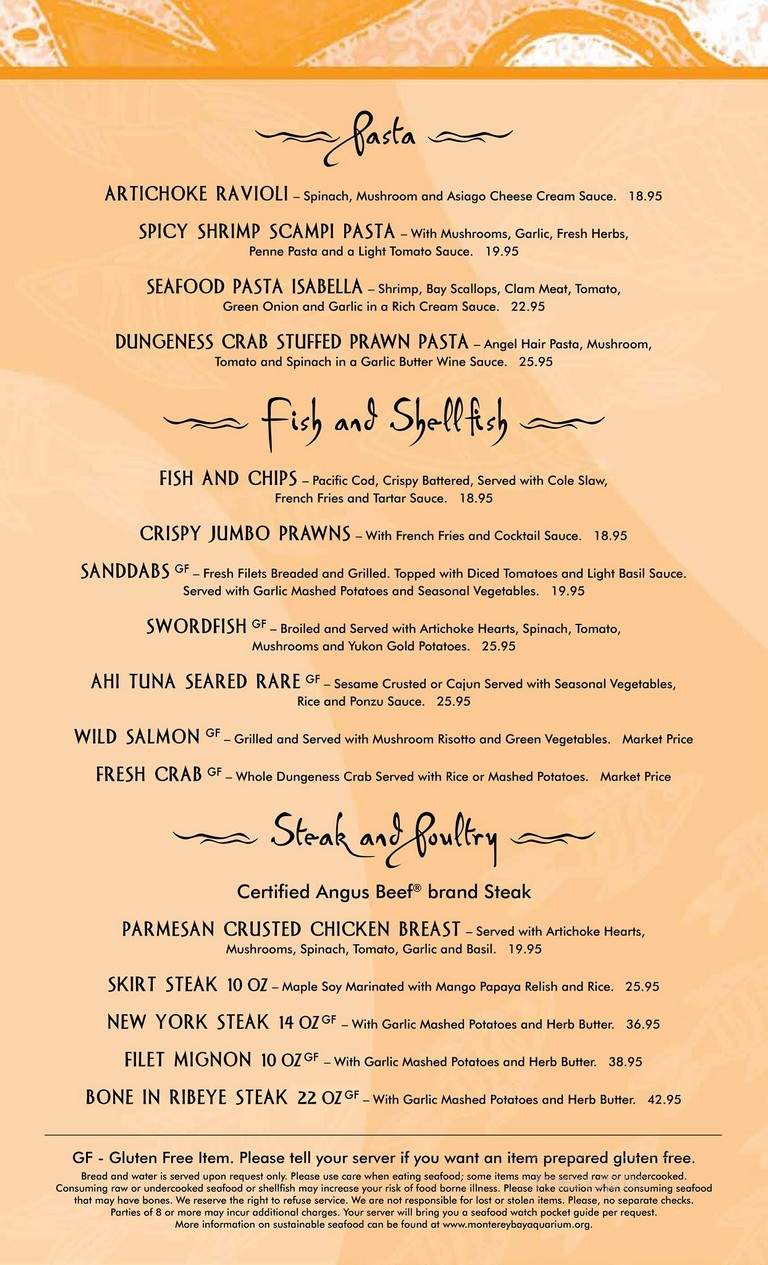 Fish Hopper - Monterey, CA menu_pic
