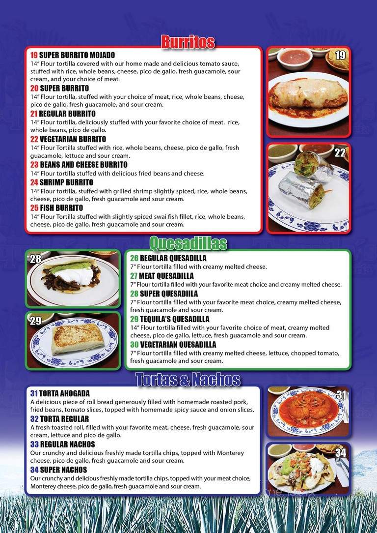 Tequila's Taqueria - Livermore, CA menu_pic