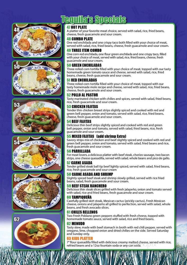 Tequila's Taqueria - Livermore, CA menu_pic