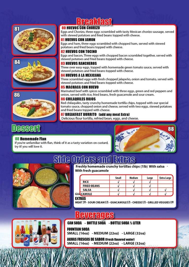 Tequila's Taqueria - Livermore, CA menu_pic