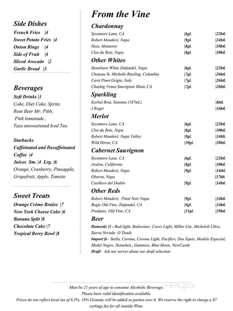 Cafe California - Visalia, CA menu_pic
