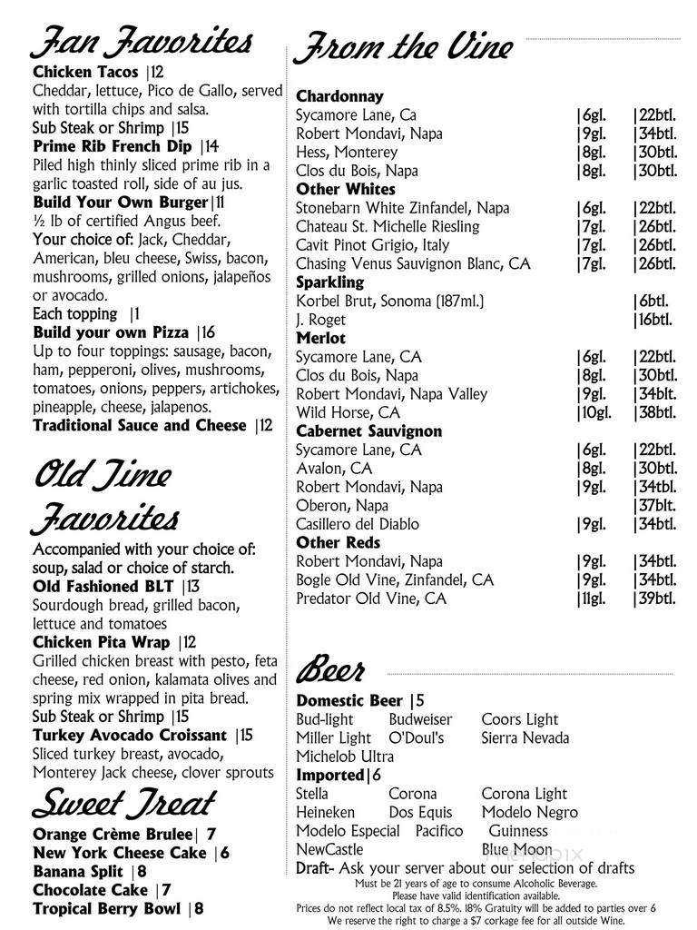 Cafe California - Visalia, CA menu_pic