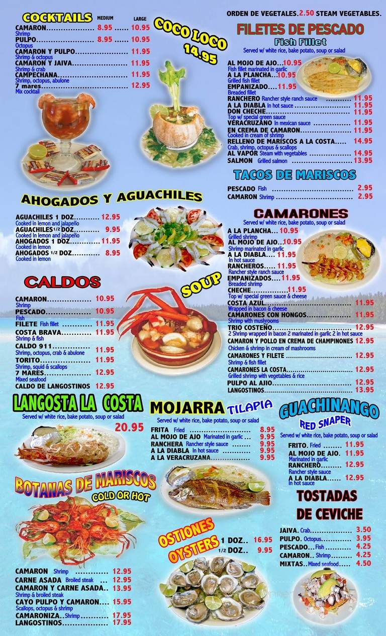 La Costa Restaurant - Bell, CA menu_pic