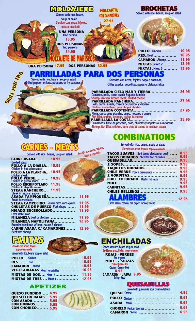 La Costa Restaurant - Bell, CA menu_pic