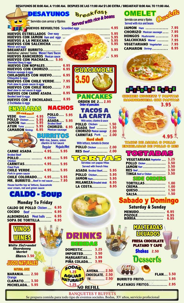 La Costa Restaurant - Bell, CA menu_pic