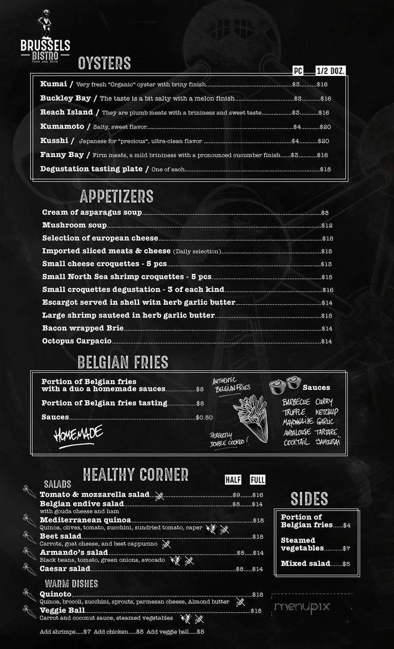 Brussels Bistro - Laguna Beach, CA menu_pic