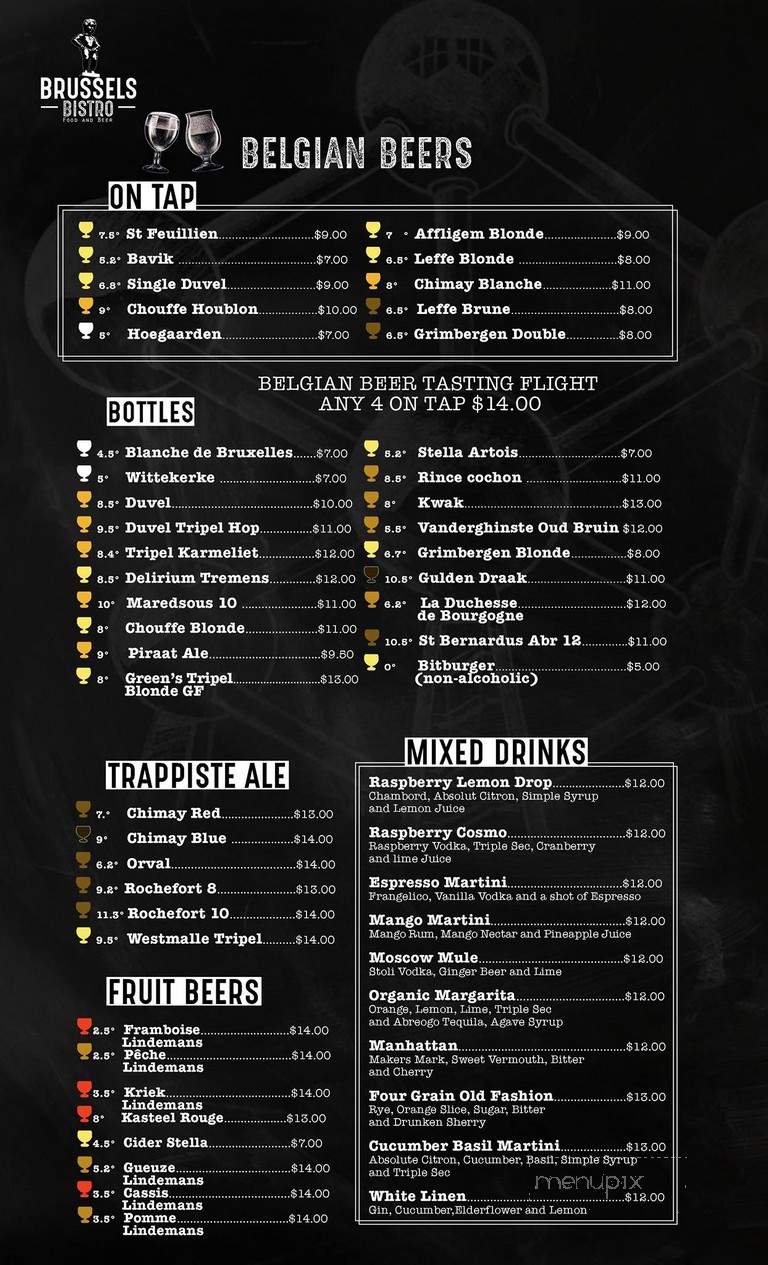 Brussels Bistro - Laguna Beach, CA menu_pic