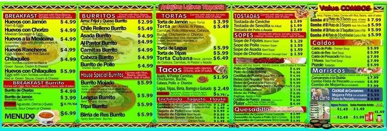 Antojitos Latinos - Laguna Hills, CA menu_pic