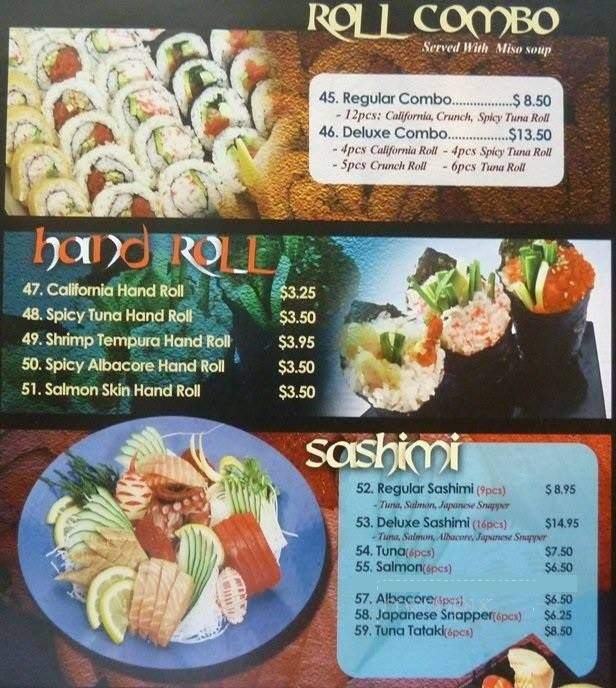 Sushi Yaki - Lake Forest, CA menu_pic