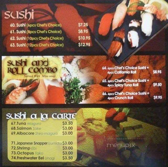 Sushi Yaki - Lake Forest, CA menu_pic