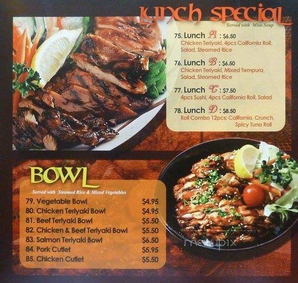 Sushi Yaki - Lake Forest, CA menu_pic