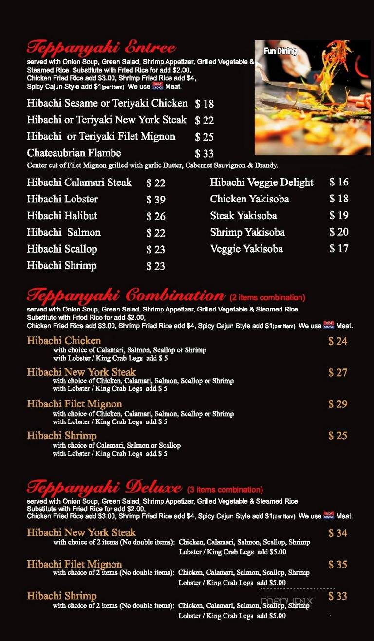 Sgc Japanese Restaurant - Corona, CA menu_pic