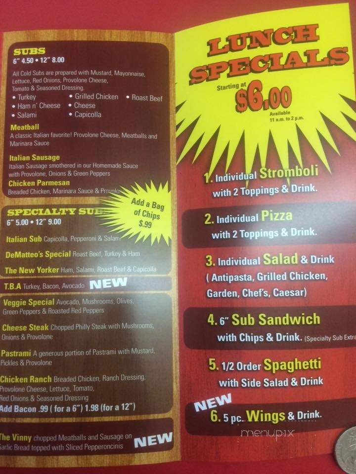 De Matteo's - Riverside, CA menu_pic