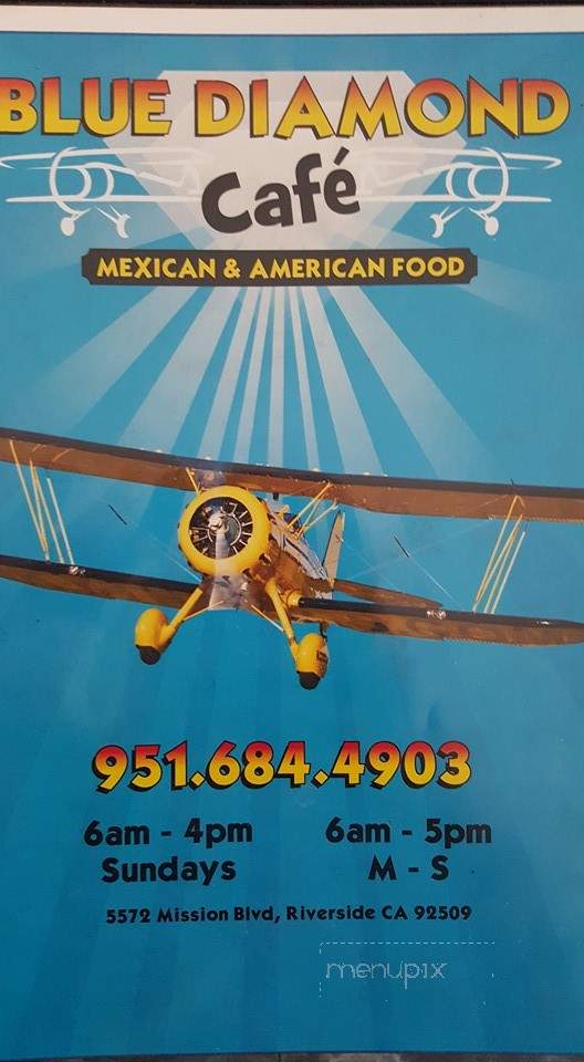 Blue Diamond Family Restaurant - Rubidoux, CA menu_pic