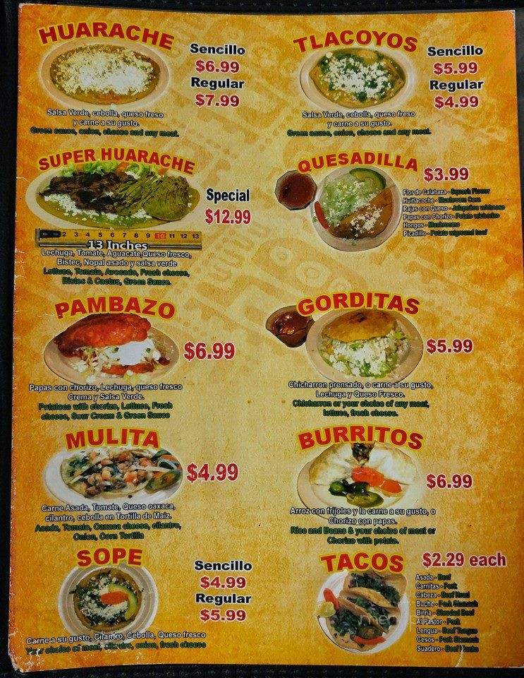 El Ojo De Agua - Riverside, CA menu_pic
