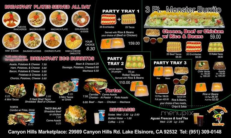 Los Amigos Mexican Food - Lake Elsinore, CA menu_pic