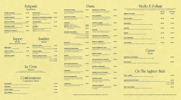 Isabella's Redlands - Redlands, CA menu_pic