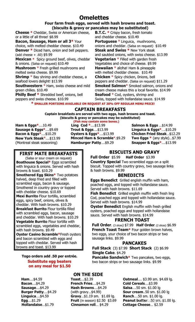 Fisherman's Restaurant & Lng - Crescent City, CA menu_pic