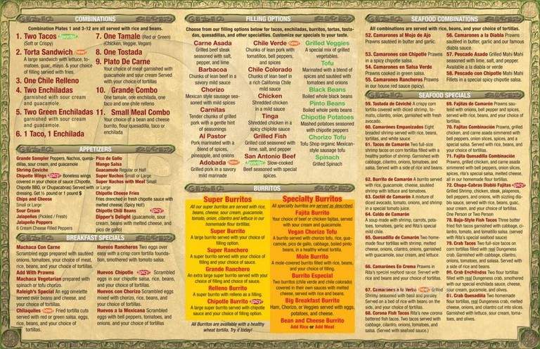 Rita's Cafe & Taqueria - Eureka, CA menu_pic