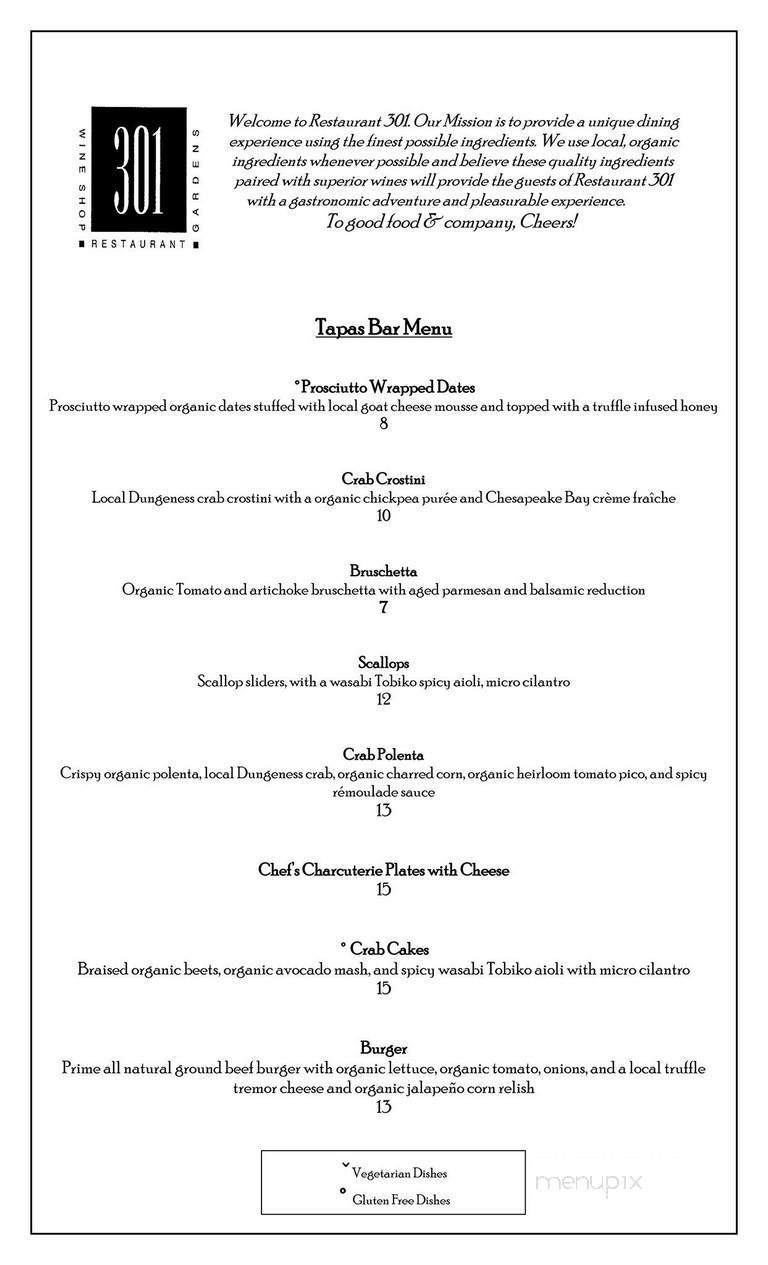Carter House Inns - Eureka, CA menu_pic